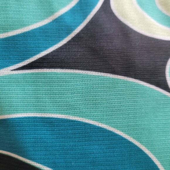 Princess Polly blue mini skirt, size 4, retro 70s vive floral mesh pattern - Picture 3 of 4